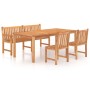 Juego de comedor de jardín 4 piezas madera maciza de teca de vidaXL, Conjuntos de jardín - Ref: Foro24-3157160, Precio: 914,9...