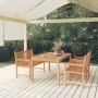 Juego de comedor para jardín 4 piezas madera maciza de teca de vidaXL, Conjuntos de jardín - Ref: Foro24-3157166, Precio: 711...
