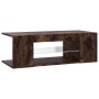 Mueble de TV con luces LED color roble ahumado 90x39x30 cm de vidaXL, Muebles TV - Ref: Foro24-822665, Precio: 46,94 €, Descu...