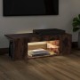 Mueble de TV con luces LED color roble ahumado 90x39x30 cm de vidaXL, Muebles TV - Ref: Foro24-822665, Precio: 46,94 €, Descu...