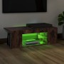 Mueble de TV con luces LED color roble ahumado 90x39x30 cm de vidaXL, Muebles TV - Ref: Foro24-822665, Precio: 46,94 €, Descu...