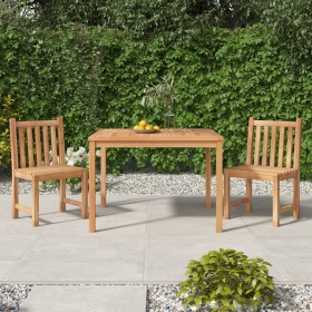 Juego de comedor para jardín 3 pzas madera maciza de teca de vidaXL, Conjuntos de jardín - Ref: Foro24-3157144, Precio: 468,8...