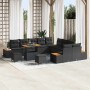 Conjunto de sofás de jardín 13 pcs Negro ratán sintético en Sofás de exterior | Comprar online en Foru.es
