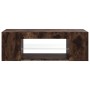 Mueble de TV con luces LED color roble ahumado 90x39x30 cm de vidaXL, Muebles TV - Ref: Foro24-822665, Precio: 46,94 €, Descu...