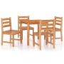 Juego de comedor para jardín 5 piezas madera maciza de teca de vidaXL, Conjuntos de jardín - Ref: Foro24-3157178, Precio: 522...