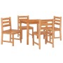 Juego de comedor para jardín 5 piezas madera maciza de teca de vidaXL, Conjuntos de jardín - Ref: Foro24-3157178, Precio: 522...