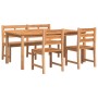 Juego de comedor para jardín 4 piezas madera maciza de teca de vidaXL, Conjuntos de jardín - Ref: Foro24-3157200, Precio: 640...