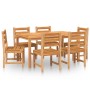 Juego de comedor de jardín 7 piezas madera maciza de teca de vidaXL, Conjuntos de jardín - Ref: Foro24-3157186, Precio: 738,5...