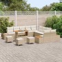Conjunto de sofás de jardín 14 pcs Beige ratán sintético en Sofás de exterior | Comprar online en Foru.es
