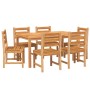 Juego de comedor de jardín 7 piezas madera maciza de teca de vidaXL, Conjuntos de jardín - Ref: Foro24-3157186, Precio: 738,5...
