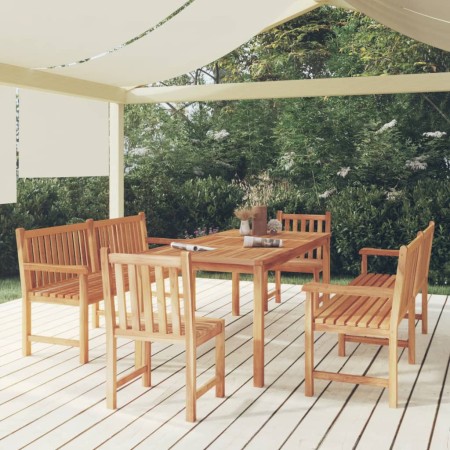 Juego de comedor para jardín 5 piezas madera maciza de teca de vidaXL, Conjuntos de jardín - Ref: Foro24-3157158, Precio: 1,0...