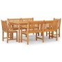 Juego de comedor para jardín 5 piezas madera maciza de teca de vidaXL, Conjuntos de jardín - Ref: Foro24-3157158, Precio: 1,0...