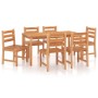 Juego de comedor de jardín 7 piezas madera maciza de teca de vidaXL, Conjuntos de jardín - Ref: Foro24-3157188, Precio: 737,9...