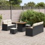 Conjunto de sofás de jardín 8 pcs Negro ratán sintético en Sofás de exterior | Comprar online en Foru.es