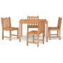 Juego de comedor para jardín 5 piezas madera maciza de teca de vidaXL, Conjuntos de jardín - Ref: Foro24-3157145, Precio: 673...