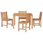 Juego de comedor para jardín 5 piezas madera maciza de teca de vidaXL, Conjuntos de jardín - Ref: Foro24-3157145, Precio: 673...