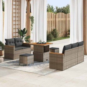 Conjunto de sofás de jardín 8 pcs Gris ratán sintético en Sofás de exterior | Comprar online en Foru.es