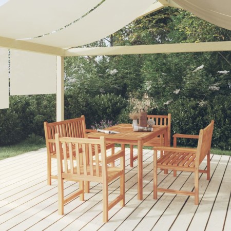 Juego de comedor para jardín 5 piezas madera maciza de teca de vidaXL, Conjuntos de jardín - Ref: Foro24-3157164, Precio: 934...
