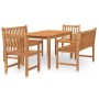 Juego de comedor para jardín 5 piezas madera maciza de teca de vidaXL, Conjuntos de jardín - Ref: Foro24-3157164, Precio: 934...