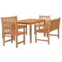 Juego de comedor para jardín 5 piezas madera maciza de teca de vidaXL, Conjuntos de jardín - Ref: Foro24-3157164, Precio: 934...