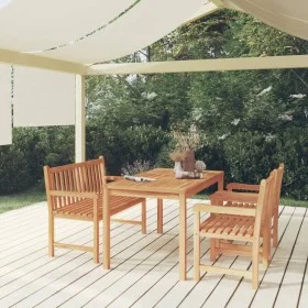 Garden dining set 4 pieces solid teak wood by vidaXL, Garden sets - Ref: Foro24-3157163, Price: 677,09 €, Discount: %