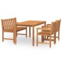 Juego de comedor de jardín 4 piezas madera maciza de teca de vidaXL, Conjuntos de jardín - Ref: Foro24-3157163, Precio: 706,7...