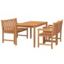 Juego de comedor de jardín 4 piezas madera maciza de teca de vidaXL, Conjuntos de jardín - Ref: Foro24-3157163, Precio: 706,7...