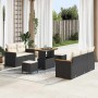 Conjunto de sofás de jardín 8 pcs Negro ratán sintético en Sofás de exterior | Comprar online en Foru.es