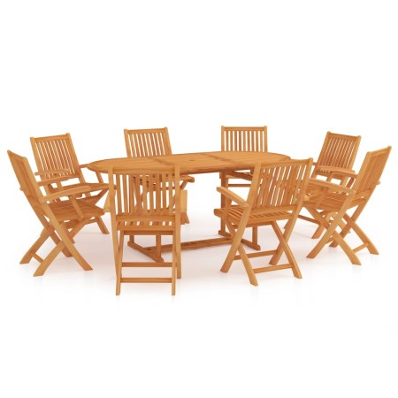 Conjunto de comedor de jardín 9 piezas madera maciza de teca en Conjuntos de jardín | Comprar online en Foru.es