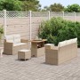 Conjunto de sofás de jardín 8 pcs Beige ratán sintético en Sofás de exterior | Comprar online en Foru.es