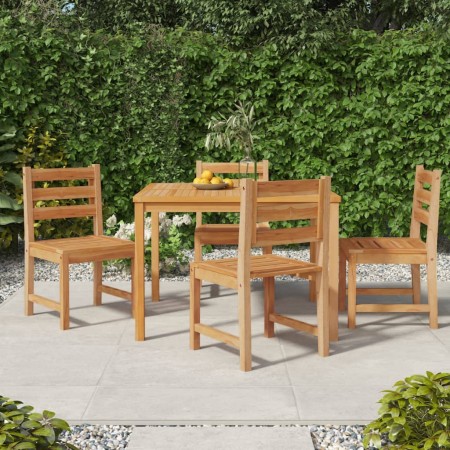 Juego de comedor para jardín 5 piezas madera maciza de teca de vidaXL, Conjuntos de jardín - Ref: Foro24-3157180, Precio: 563...