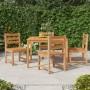 Juego de comedor para jardín 5 piezas madera maciza de teca de vidaXL, Conjuntos de jardín - Ref: Foro24-3157180, Precio: 563...