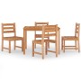 Juego de comedor para jardín 5 piezas madera maciza de teca de vidaXL, Conjuntos de jardín - Ref: Foro24-3157180, Precio: 563...
