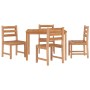 Juego de comedor para jardín 5 piezas madera maciza de teca de vidaXL, Conjuntos de jardín - Ref: Foro24-3157180, Precio: 563...