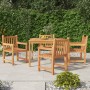 Juego de comedor para jardín 5 piezas madera maciza de teca de vidaXL, Conjuntos de jardín - Ref: Foro24-3157147, Precio: 834...