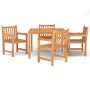 Juego de comedor para jardín 5 piezas madera maciza de teca de vidaXL, Conjuntos de jardín - Ref: Foro24-3157147, Precio: 834...