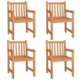 Juego de comedor para jardín 5 piezas madera maciza de teca de vidaXL, Conjuntos de jardín - Ref: Foro24-3157147, Precio: 834...
