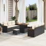 Conjunto de sofás de jardín 9 pcs Negro ratán sintético en Sofás de exterior | Comprar online en Foru.es