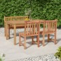Juego de comedor de jardín 4 piezas madera maciza de teca de vidaXL, Conjuntos de jardín - Ref: Foro24-3157154, Precio: 644,7...