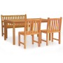 Juego de comedor de jardín 4 piezas madera maciza de teca de vidaXL, Conjuntos de jardín - Ref: Foro24-3157154, Precio: 644,7...