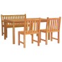 Juego de comedor de jardín 4 piezas madera maciza de teca de vidaXL, Conjuntos de jardín - Ref: Foro24-3157154, Precio: 644,7...