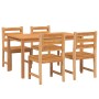 Juego de comedor para jardín 5 piezas madera maciza de teca de vidaXL, Conjuntos de jardín - Ref: Foro24-3157183, Precio: 547...