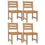 Juego de comedor para jardín 5 piezas madera maciza de teca de vidaXL, Conjuntos de jardín - Ref: Foro24-3157183, Precio: 547...