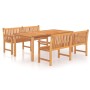 Juego de comedor para jardín 3 pzas madera maciza de teca de vidaXL, Conjuntos de jardín - Ref: Foro24-3157159, Precio: 990,1...