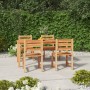 Juego de comedor para jardín 5 piezas madera maciza de teca de vidaXL, Conjuntos de jardín - Ref: Foro24-3157187, Precio: 581...