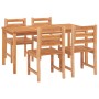 Juego de comedor para jardín 5 piezas madera maciza de teca de vidaXL, Conjuntos de jardín - Ref: Foro24-3157187, Precio: 581...