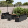 Conjunto de sofás de jardín 10 pcs Negro ratán sintético en Sofás de exterior | Comprar online en Foru.es