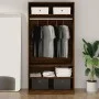 Armario madera contrachapada color roble marrón 100x50x200 cm de vidaXL, Armarios roperos - Ref: Foro24-826616, Precio: 176,9...