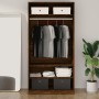 Armario madera contrachapada color roble marrón 100x50x200 cm de vidaXL, Armarios roperos - Ref: Foro24-826616, Precio: 169,8...