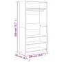 Armario madera contrachapada color roble marrón 100x50x200 cm de vidaXL, Armarios roperos - Ref: Foro24-826616, Precio: 176,9...